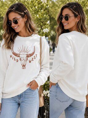 Wild West Oversized Graphic Sweatshirt